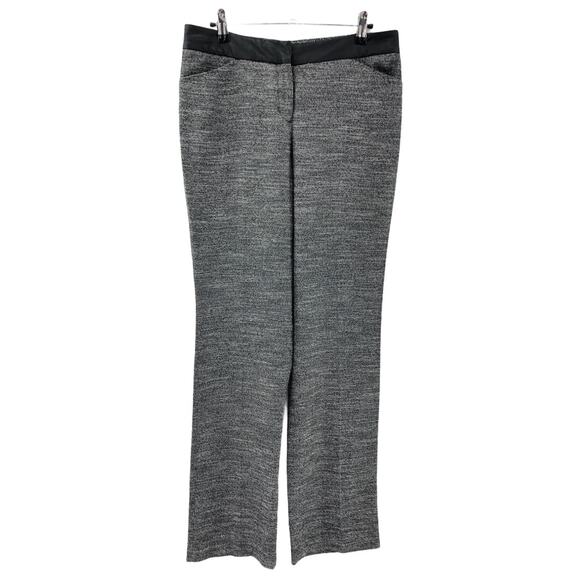 Express (6) Women’s Regular Gray Editor Tweed Straight Leg Trouser Dress Pants - Picture 1 of 4